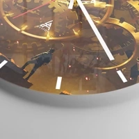 Clock face with lines