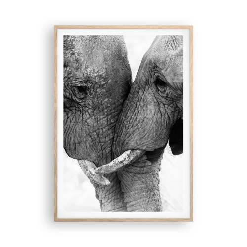 Poster in light oak frame - Hearty Confession - 70x100 cm