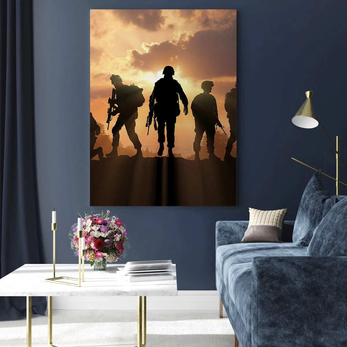 Glass picture - Brothers In Arms - 70x100 cm