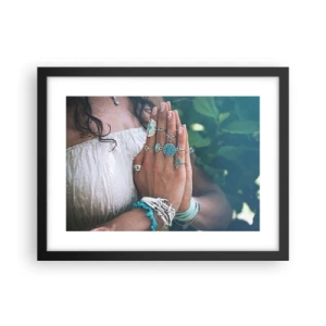 Poster in black frame - Welcome to the Centre of Wellbeing - 40x30 cm