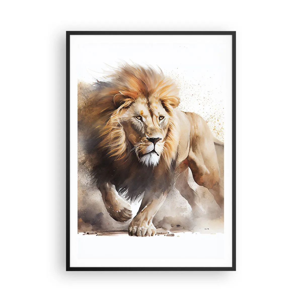 Poster in black frame - King is on the Move - 70x100 cm