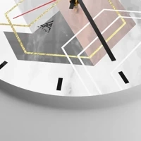 Clock face with lines