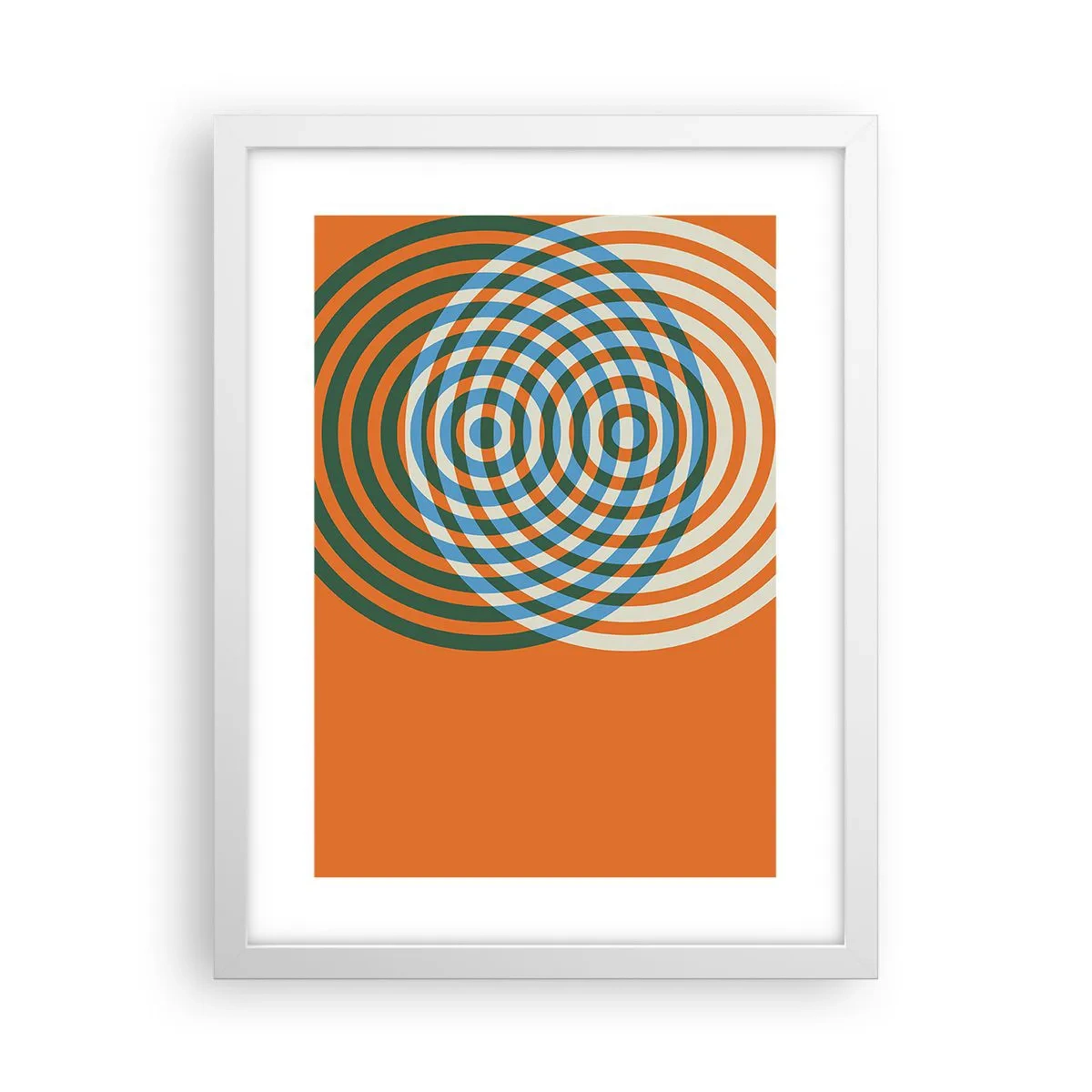 Poster in white frmae - Abstract Variation on a Circle - 30x40 cm