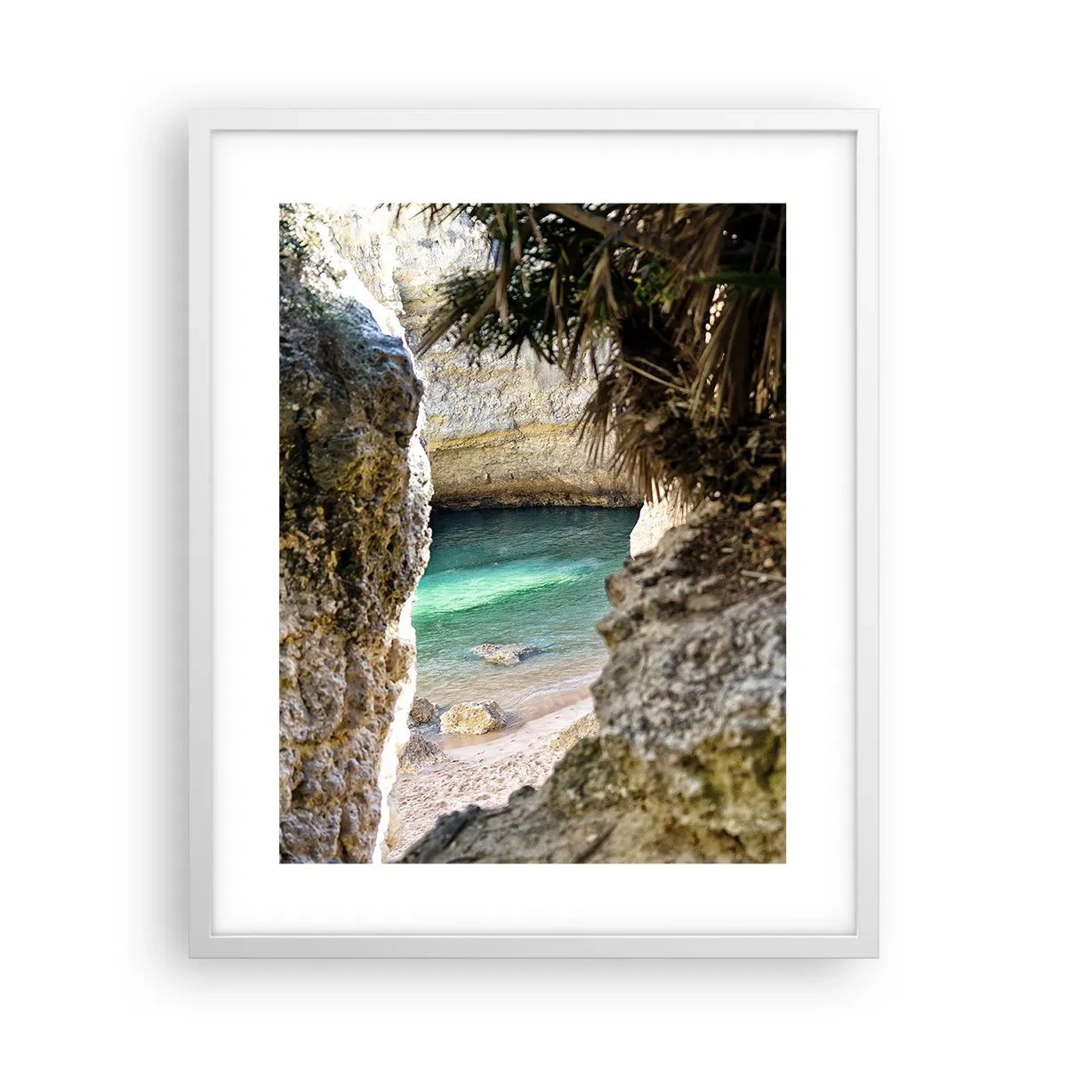 Poster in white frmae - Turquoise Bay - 40x50 cm
