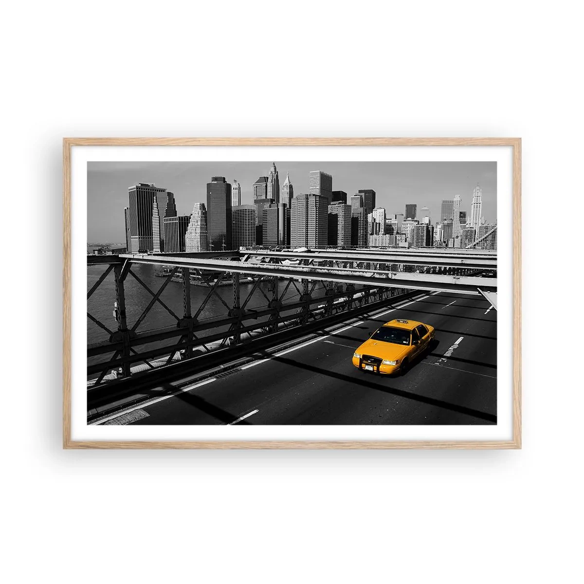 Poster in light oak frame - Colour of a Big City - 91x61 cm