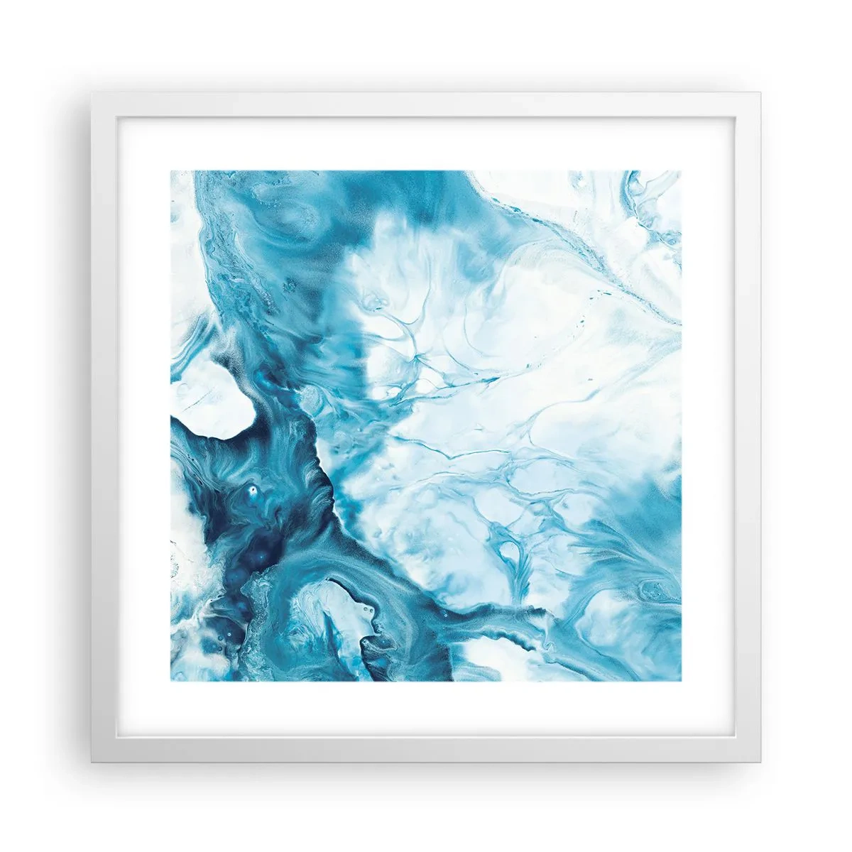 Poster in white frmae - Concert of Blue - 40x40 cm