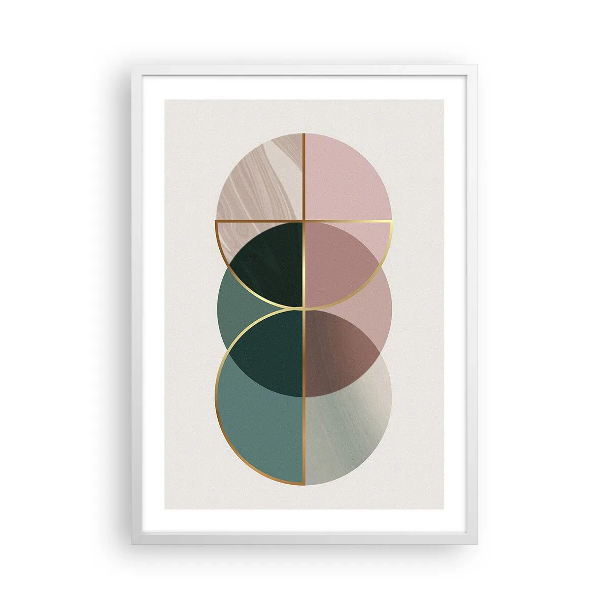 Poster in white frmae - Circle after Circle - 50x70 cm