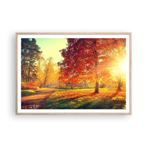 Poster in light oak frame - Ginger Is Beautiful - 100x70 cm