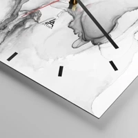 Clock face with lines