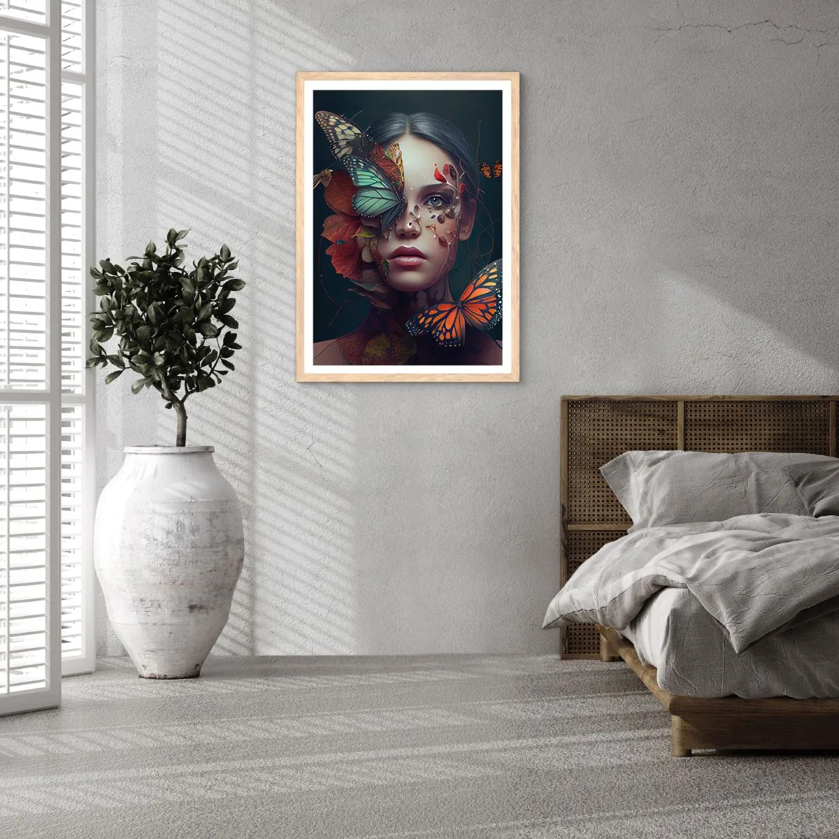 Poster in light oak frame - Wonderful Metamorphosis - 40x50 cm