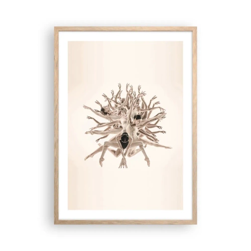 Poster in light oak frame - Dance in Bloom - 50x70 cm