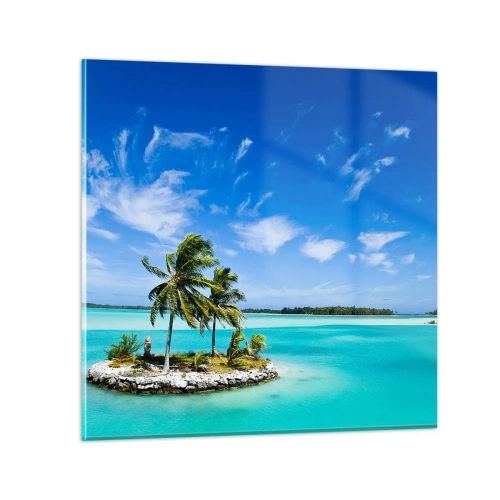 Glass picture - Paradise on Earth - 60x60 cm