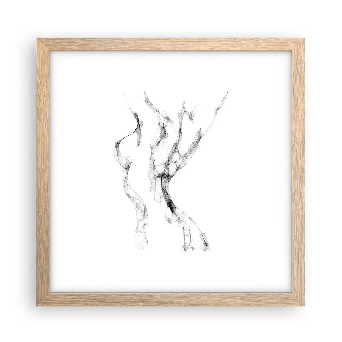 Poster in light oak frame - Beautiful and Strong - 30x30 cm
