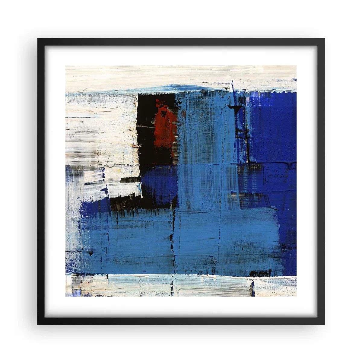 Poster in black frame - The Secret of Blue - 50x50 cm