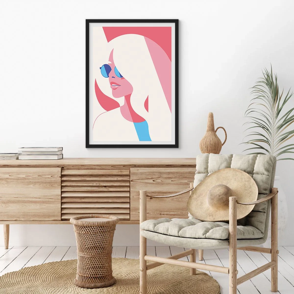 Poster in black frame - She Was a Blonde Girl… - 30x40 cm