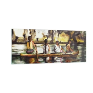 Glass picture - Polinesian Paradise - 100x40 cm