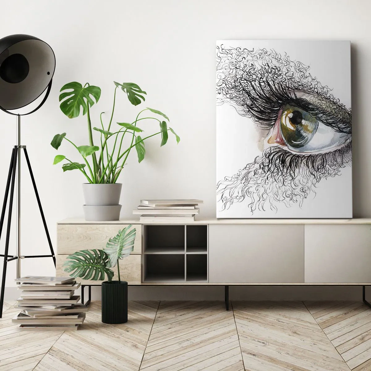 Canvas picture - Look straight into the Soul - 55x100 cm