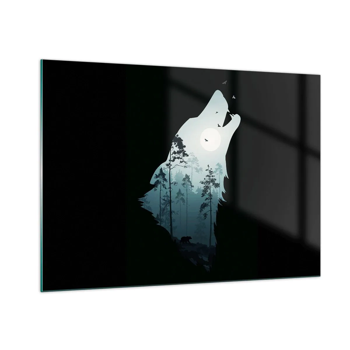 Glass picture - Sound of a Night Forest - 100x70 cm