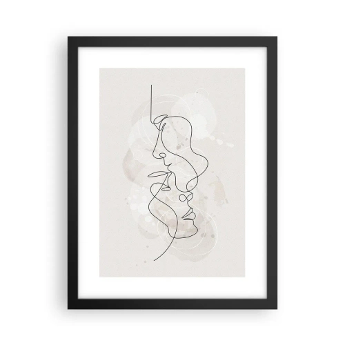 Poster in black frame - Tangled up in an Embrace - 30x40 cm
