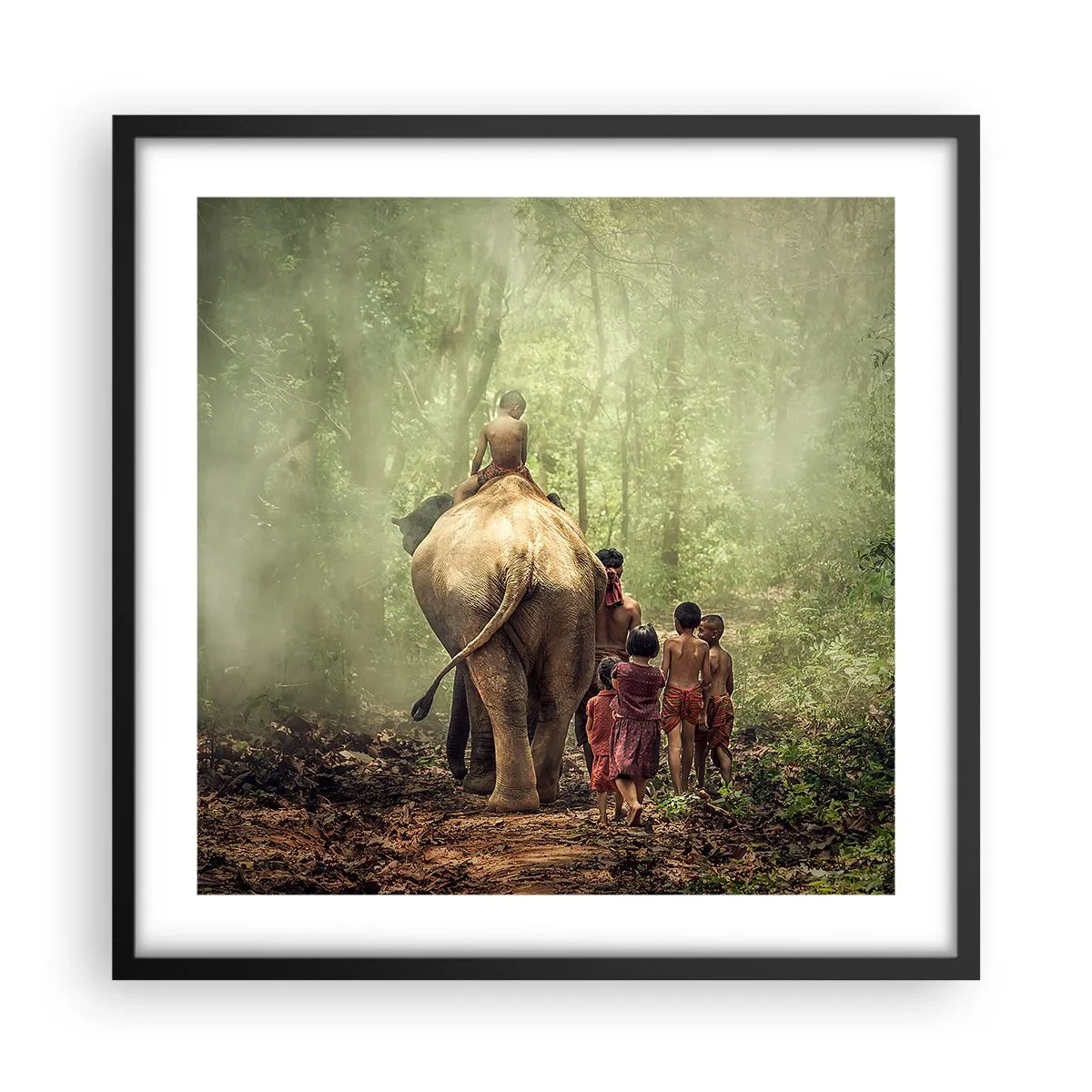 Poster in black frame - New Jungle Book - 50x50 cm
