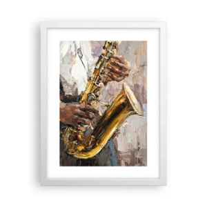 Poster in white frmae - Time for a Solo - 30x40 cm