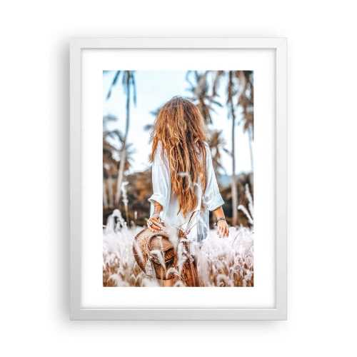 Poster in white frmae - Born from Grass Fluff - 30x40 cm