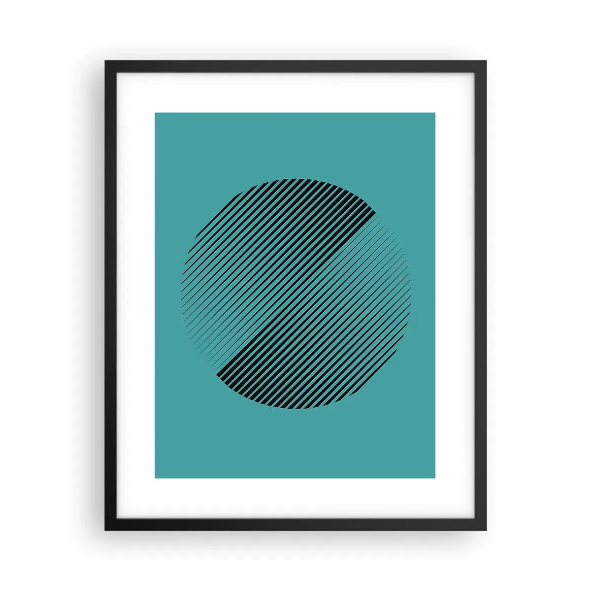 Poster in black frame - Circle - Geometrical Variation - 40x50 cm
