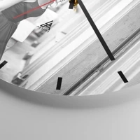 Clock face with lines