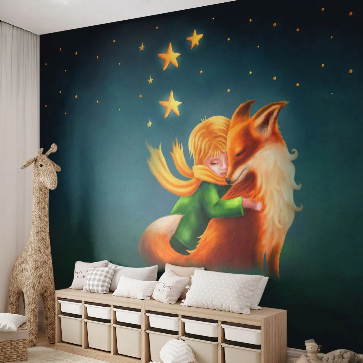 Photo Wallpaper Standard Eco - Little Prince - For children, Fox, Boy - 150x105 cm
