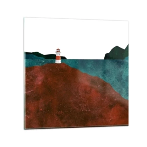 Glass picture - Gazing at the Sea - 50x50 cm