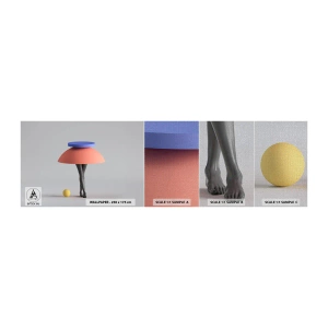 Photo Wallpaper Sample Premium Canvas - Surrealistic Composition - 3D, Legs, Shapes - 100x30 cm