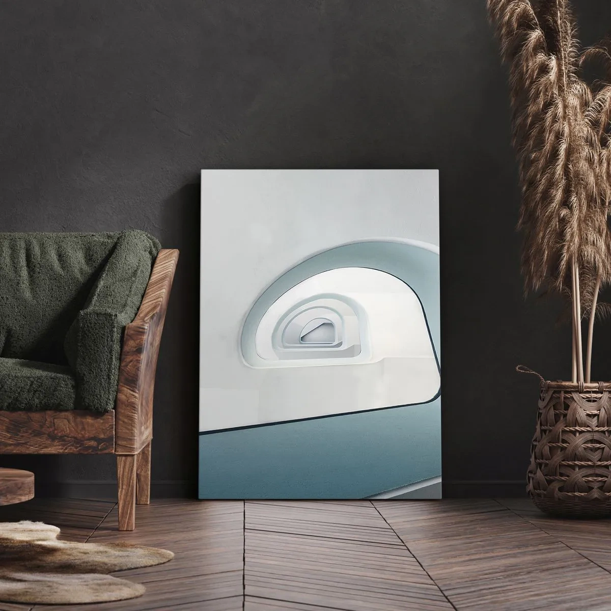 Canvas picture - To the Bottom of Blue - 55x100 cm