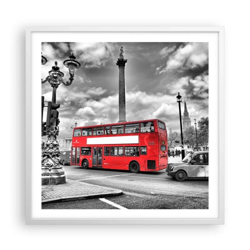 Poster in white frmae - Real Bloodstream of a City - 60x60 cm