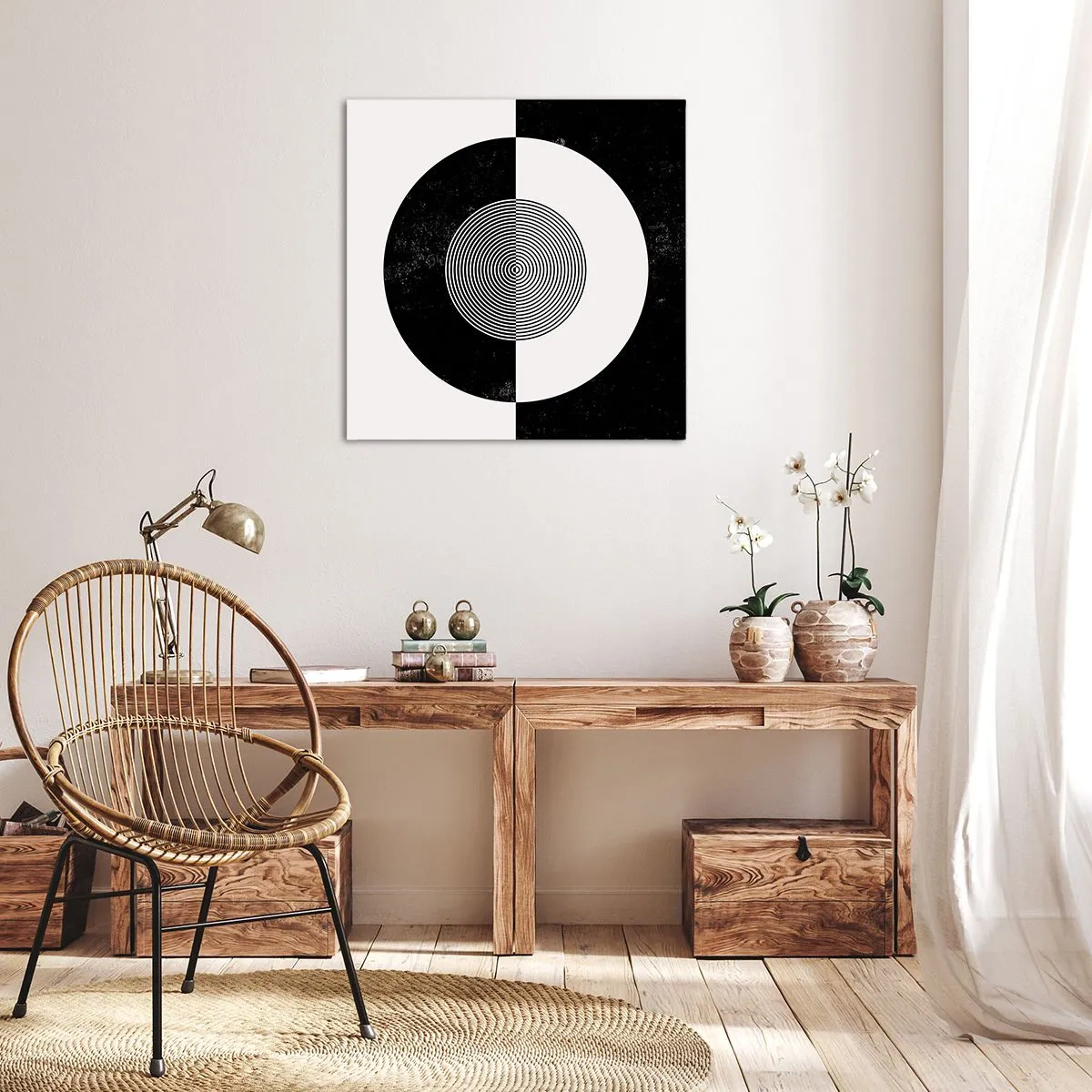 Canvas picture - Harmony in Black and White - 30x30 cm