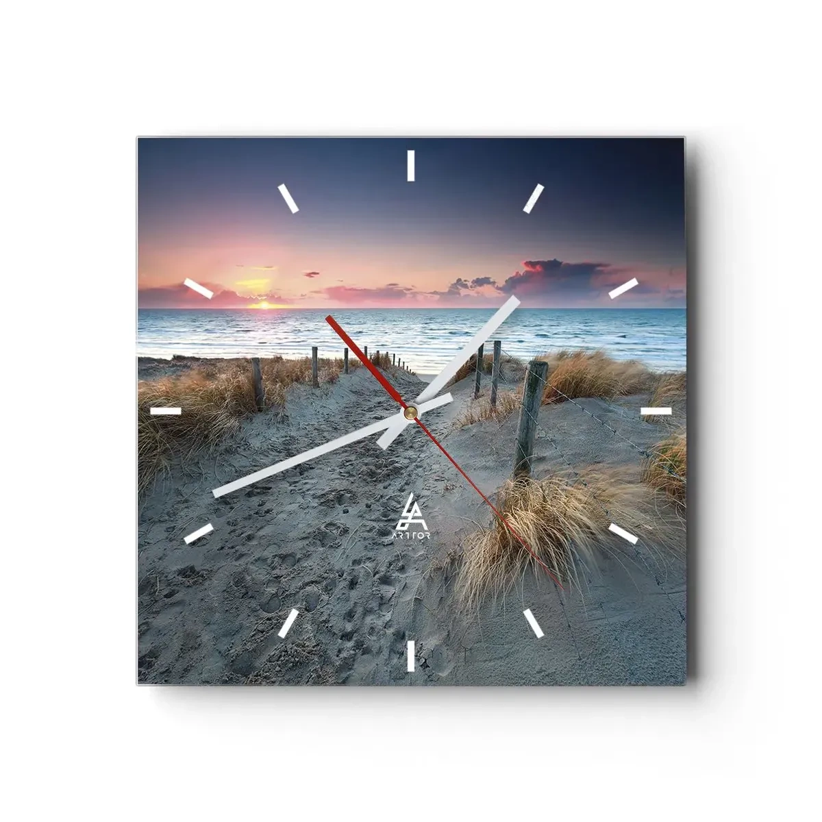 Wall clock - Clock on glass - You Have Spilled a Rainbow of Sparkles… - 30x30 cm