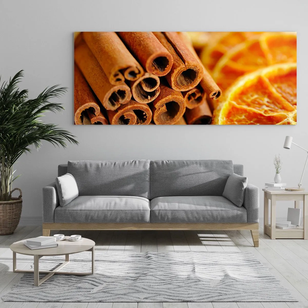 Glass picture - Can You Smell the Aroma? - 90x30 cm