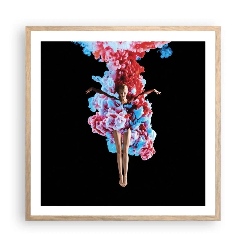 Poster in light oak frame - In Full Bloom - 60x60 cm