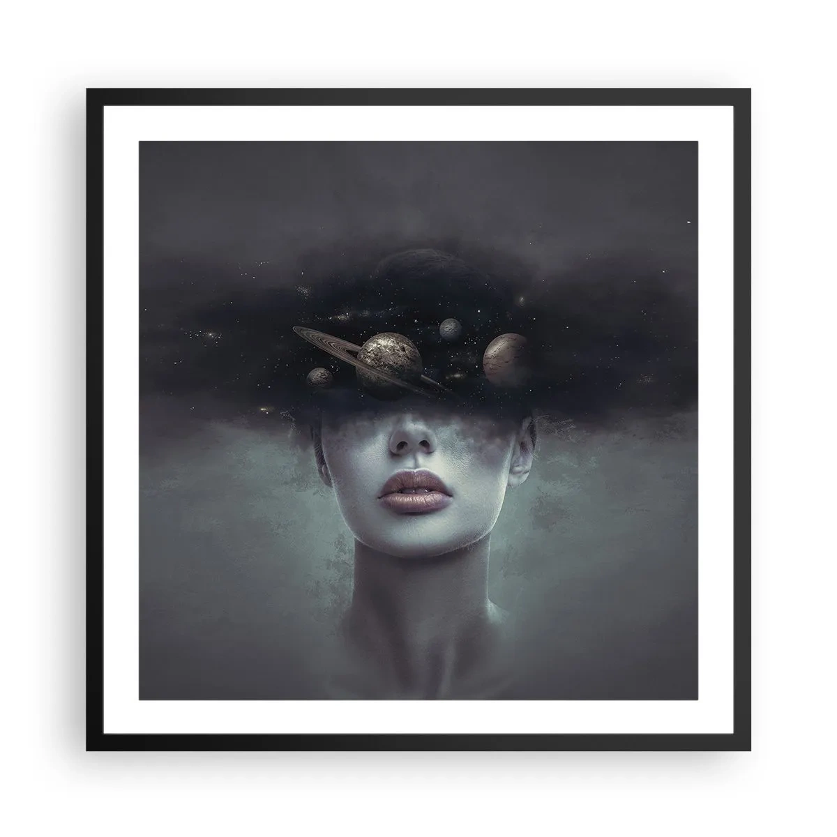 Poster in black frame - And Planets are Revolving… - 60x60 cm