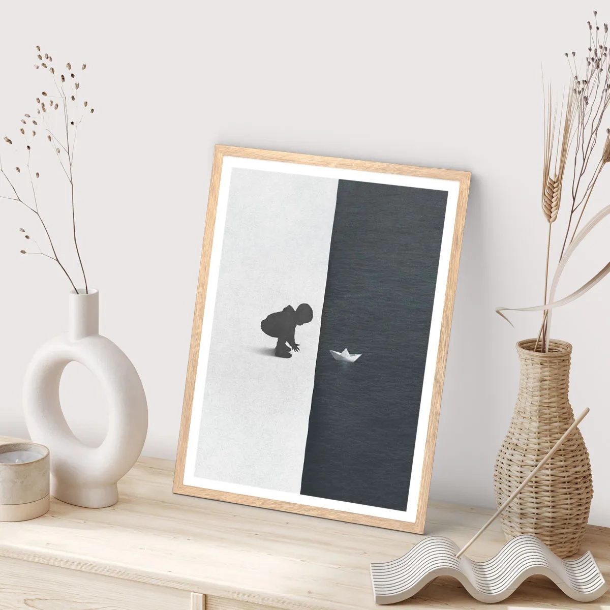 Poster in light oak frame - Big Voyage - 70x100 cm