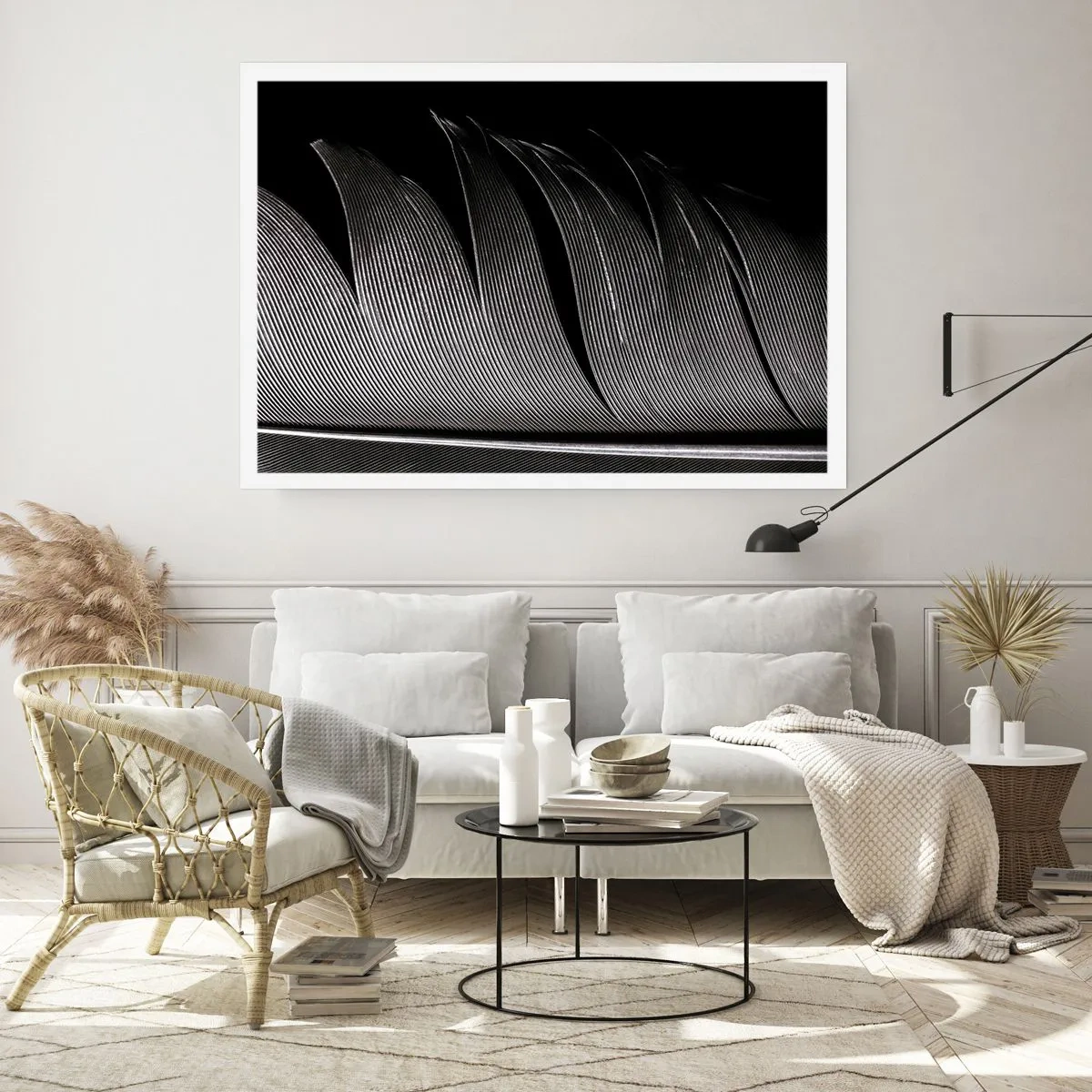 Poster - Feather - Wonderful Constract - 70x50 cm