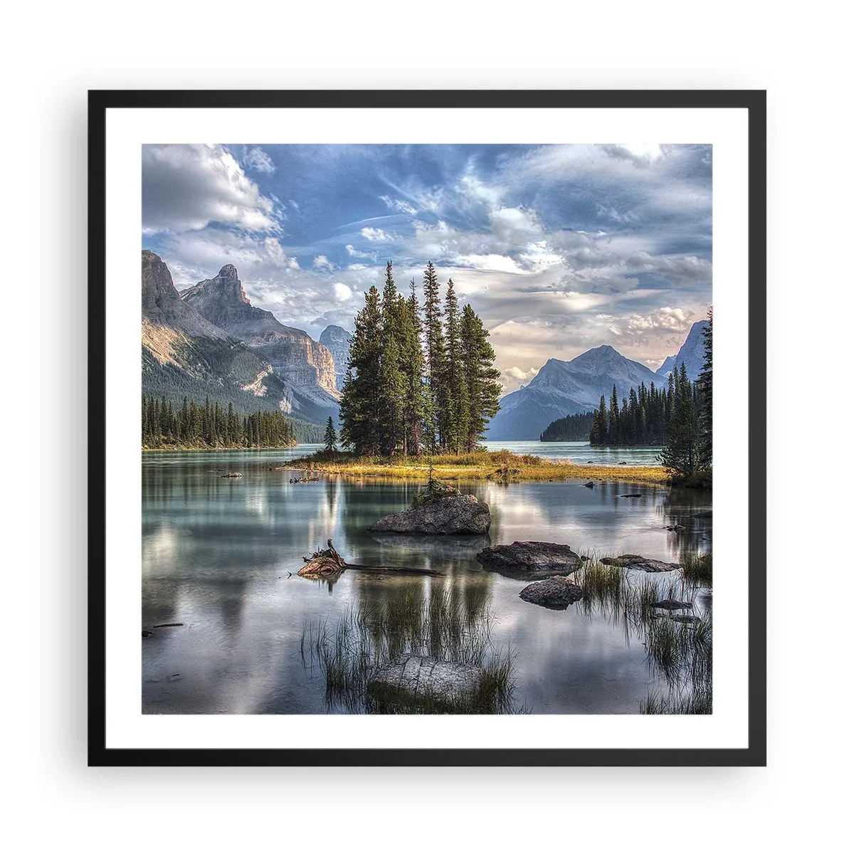 Poster in black frame - By Big and Clear Waters - 60x60 cm