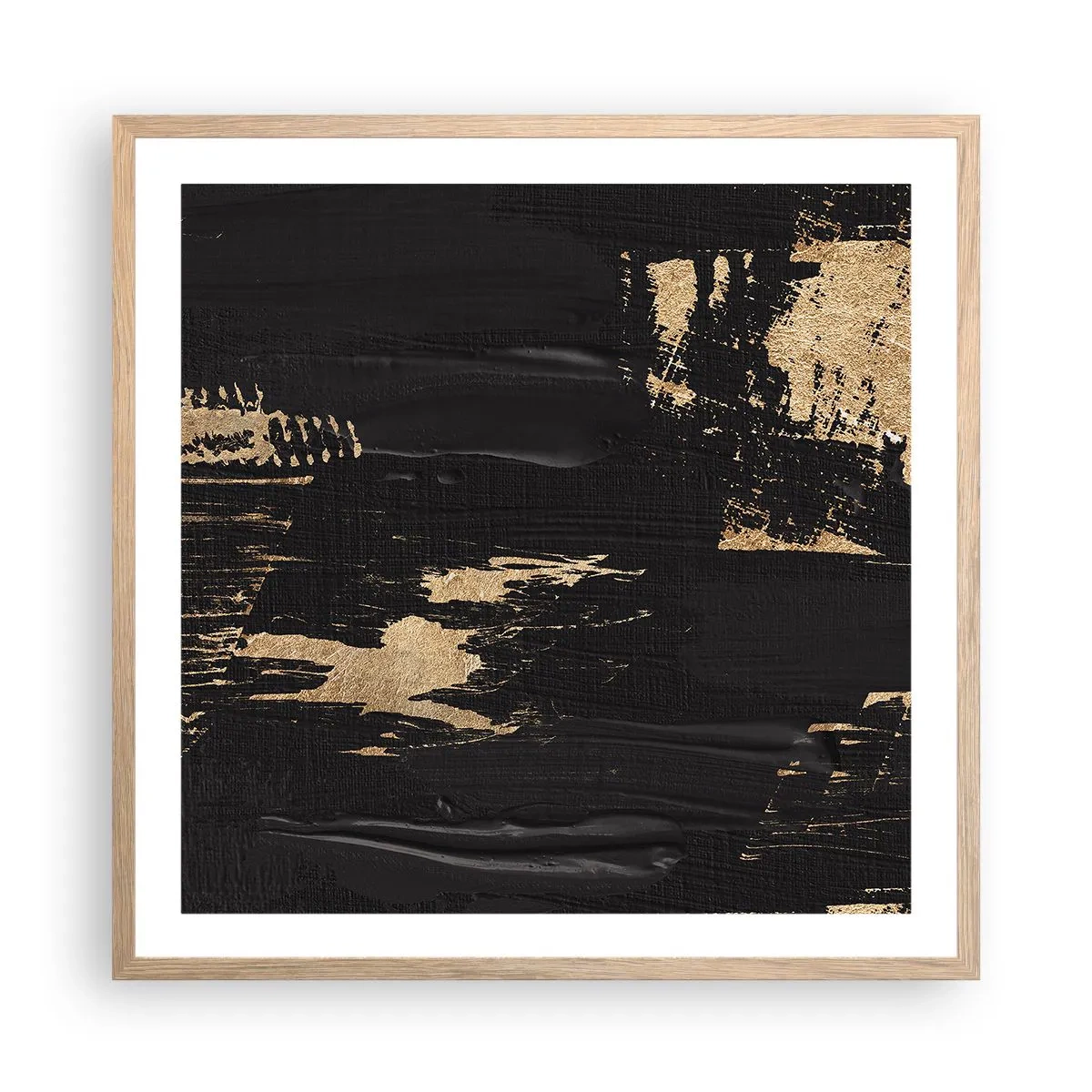 Poster in light oak frame - Touch Mark - 60x60 cm