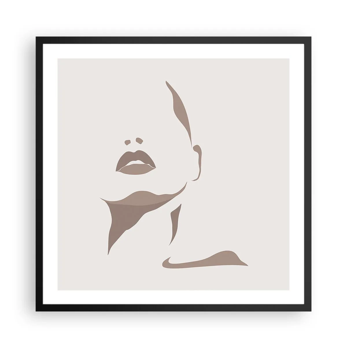 Poster in black frame - Created with Light and Shadow - 60x60 cm