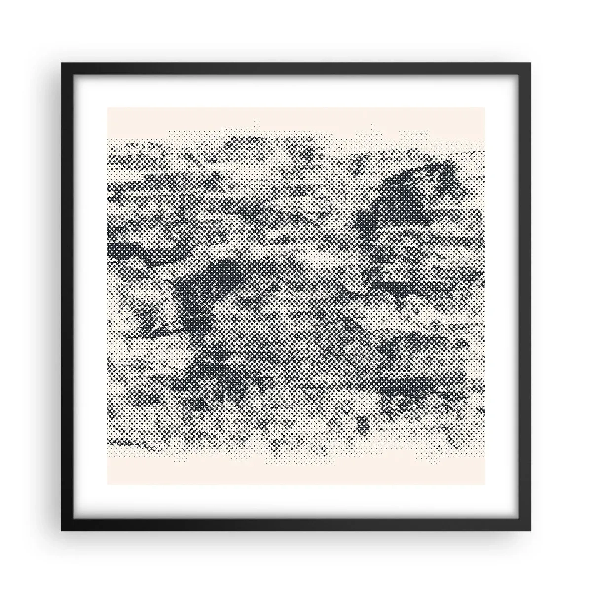 Poster in black frame - Foggy Composition - 50x50 cm