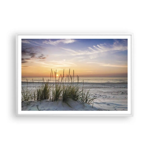 Poster in white frmae - Look, Think, Feel - 100x70 cm