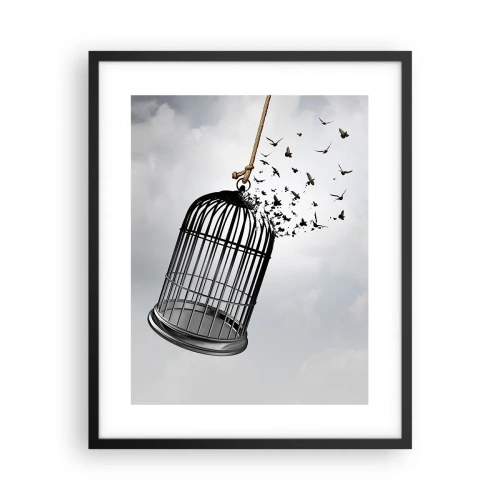 Poster in black frame - Faith…Hope…Freedom! - 40x50 cm