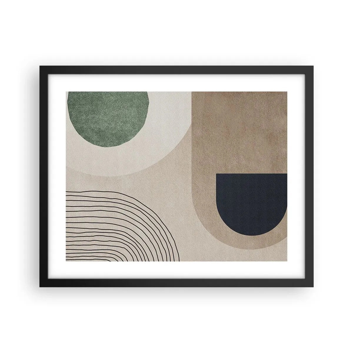 Poster in black frame - Gentleness of an Oval - 50x40 cm