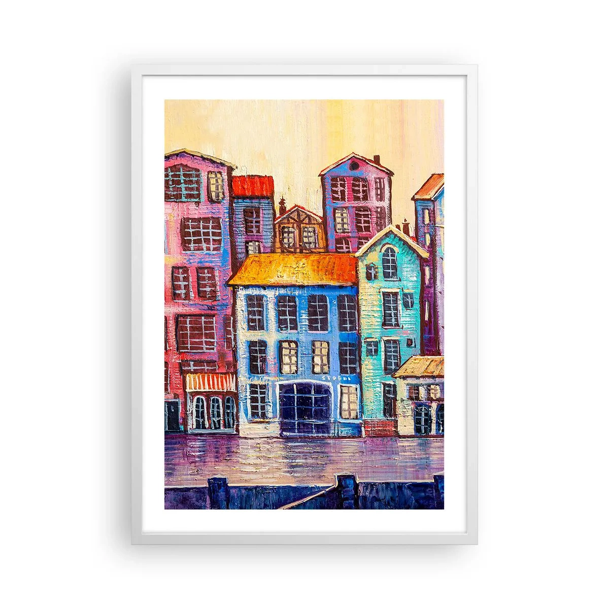 Poster in white frmae - City Like From a Fairytale - 50x70 cm