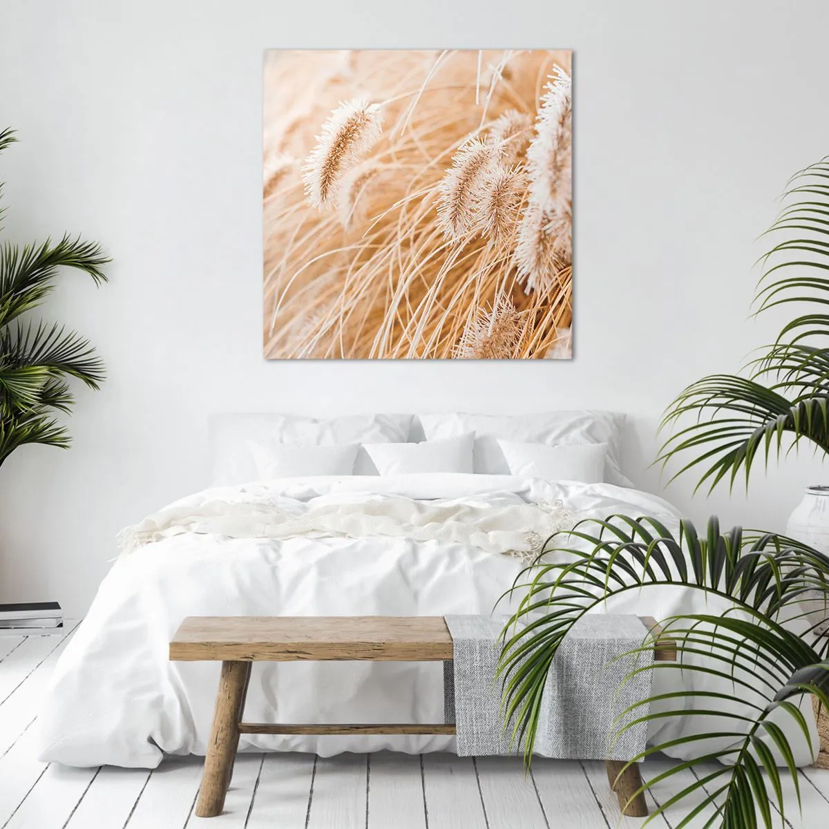 Canvas picture - Golden Rustling of Grass - 50x50 cm