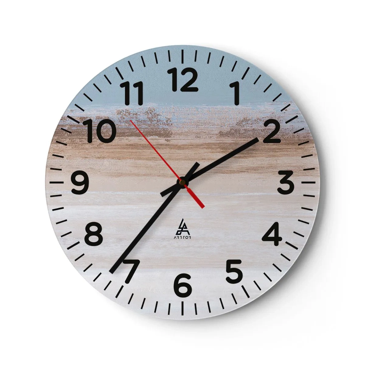 Wall clock - Clock on glass - Ambiguous Landscape - 30x30 cm